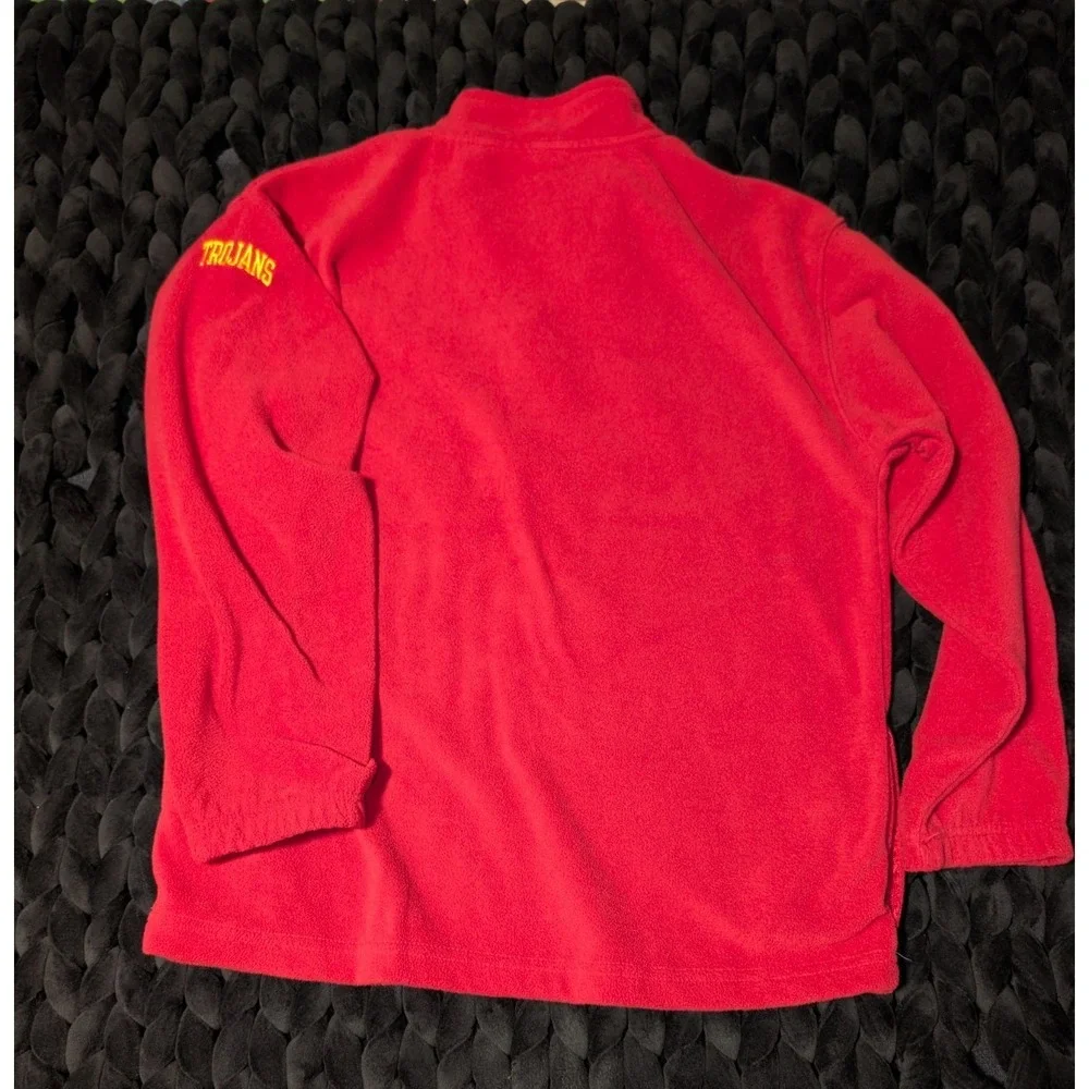 Pro Edge USC Trojans Quarter Zip Fleece Pullover Youth Size 16/18 Adult Small